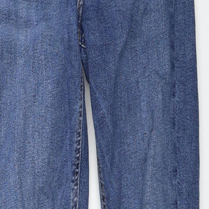 Topshop Womens Blue Cotton Skinny Jeans Size 28 in L32 in Regular Zip