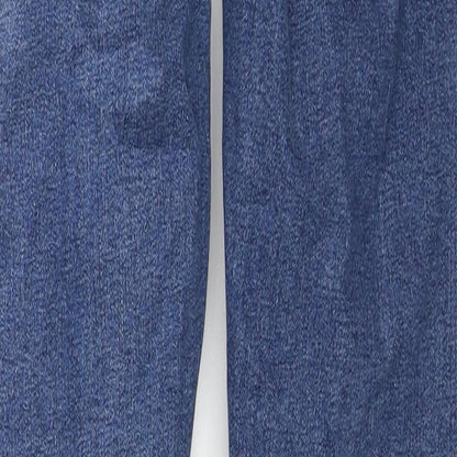 Topshop Womens Blue Cotton Skinny Jeans Size 28 in L32 in Regular Zip