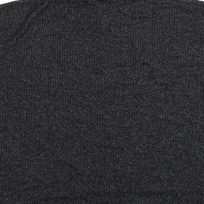 F&F Womens Black Mock Neck Viscose Pullover Jumper Size L