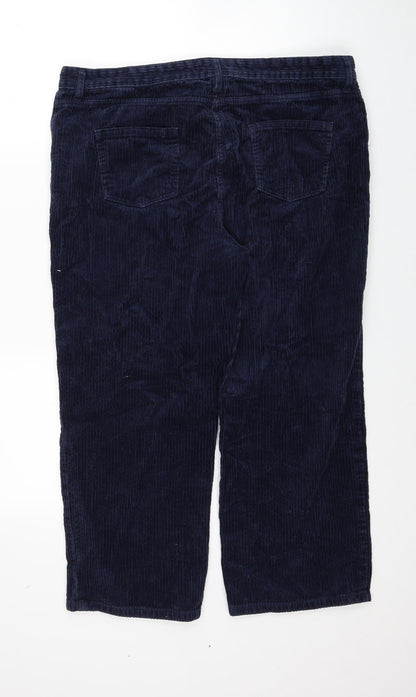 Womens UK Size 16 Marks and Spencer Regular Fit  Blue Trousers