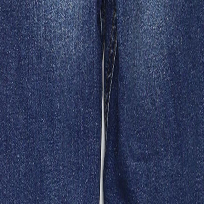 New Look Mens Blue Cotton Straight Jeans Size 28 in Slim Zip