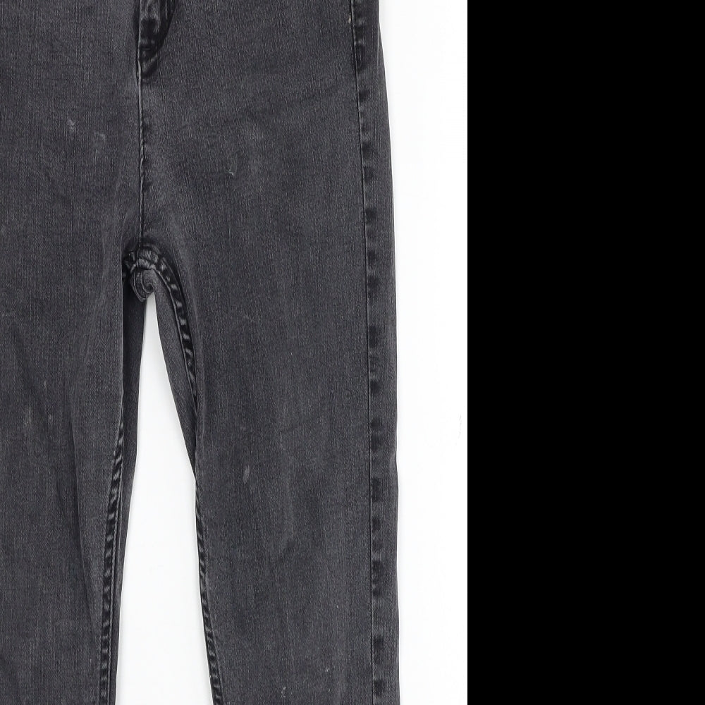 Per Una Womens Black Cotton Skinny Jeans Size 12 Regular Zip