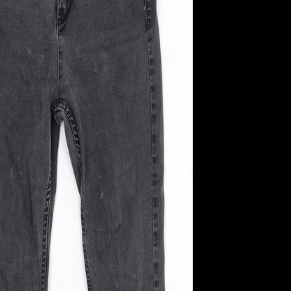 Per Una Womens Black Cotton Skinny Jeans Size 12 Regular Zip