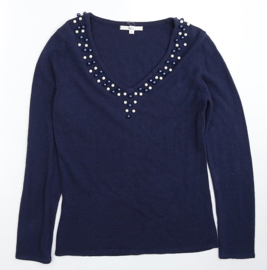 Womens UK Size S Klass Blue Pullover Jumper