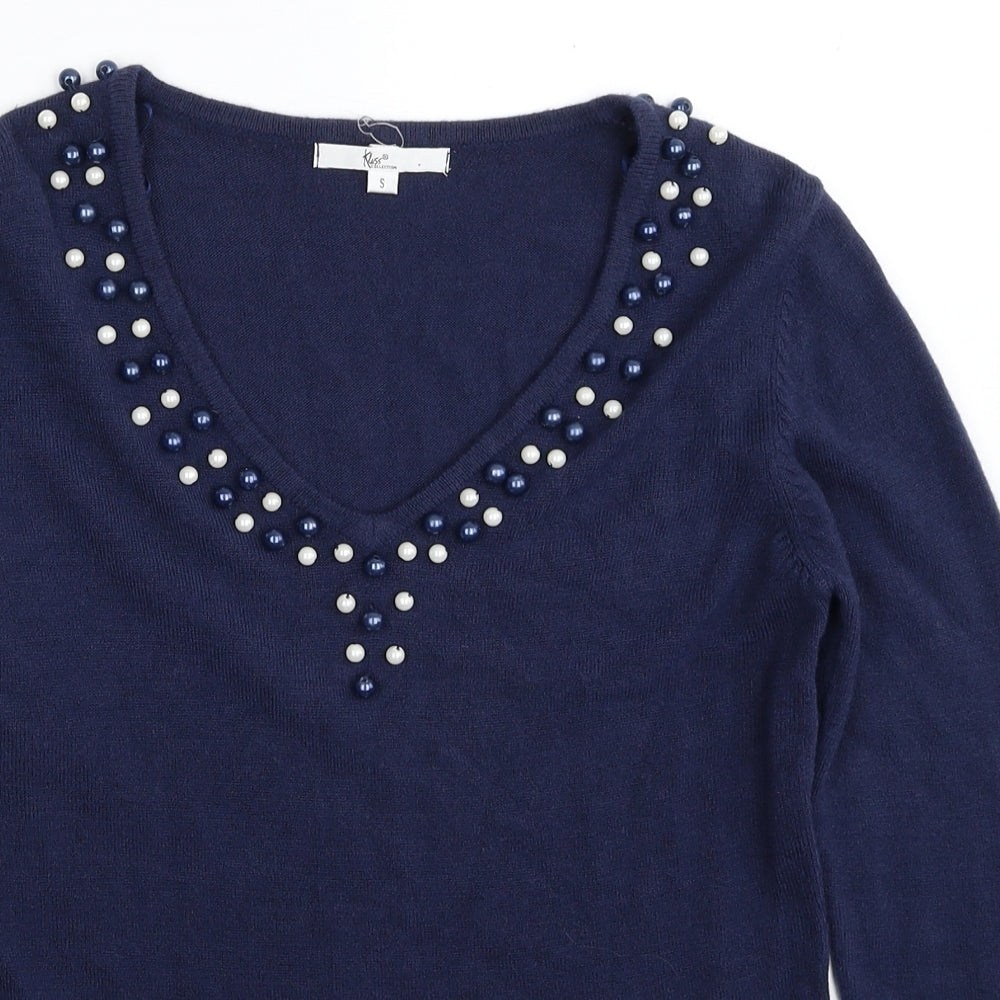 Womens UK Size S Klass Blue Pullover Jumper