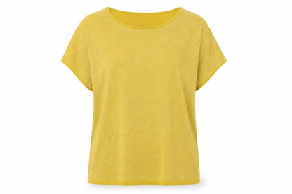 Fair Lady Womens Yellow Round Neck Cotton Pullover Jumper Size 18