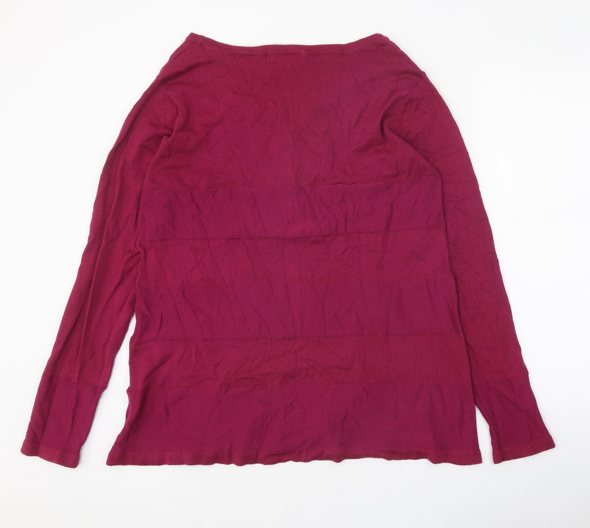 Cha Cha Womens Pink V-Neck Cotton Pullover Jumper Size L - Snap Closure
