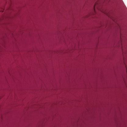 Cha Cha Womens Pink V-Neck Cotton Pullover Jumper Size L - Snap Closure