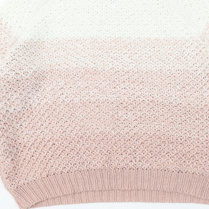 Red Herring Womens Pink Scoop Neck Acrylic Pullover Jumper Size 8