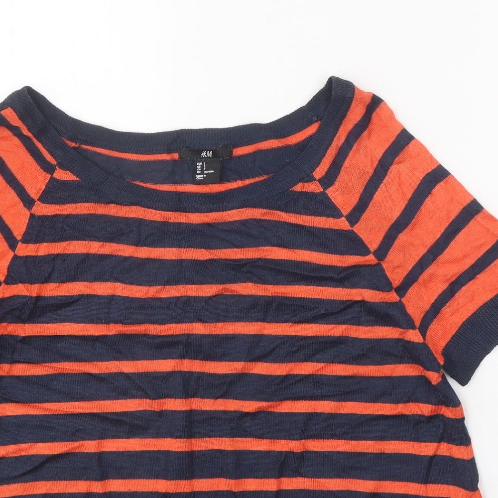 Womens UK Size S H&M Orange Pullover Jumper
