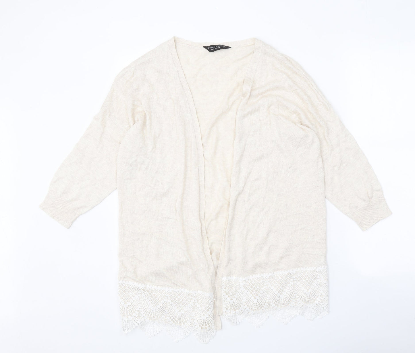 Womens UK Size 16 Dorothy Perkins Beige Cardigan Jumper
