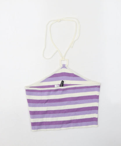 Womens UK Size M Divided Purple Basic Tank