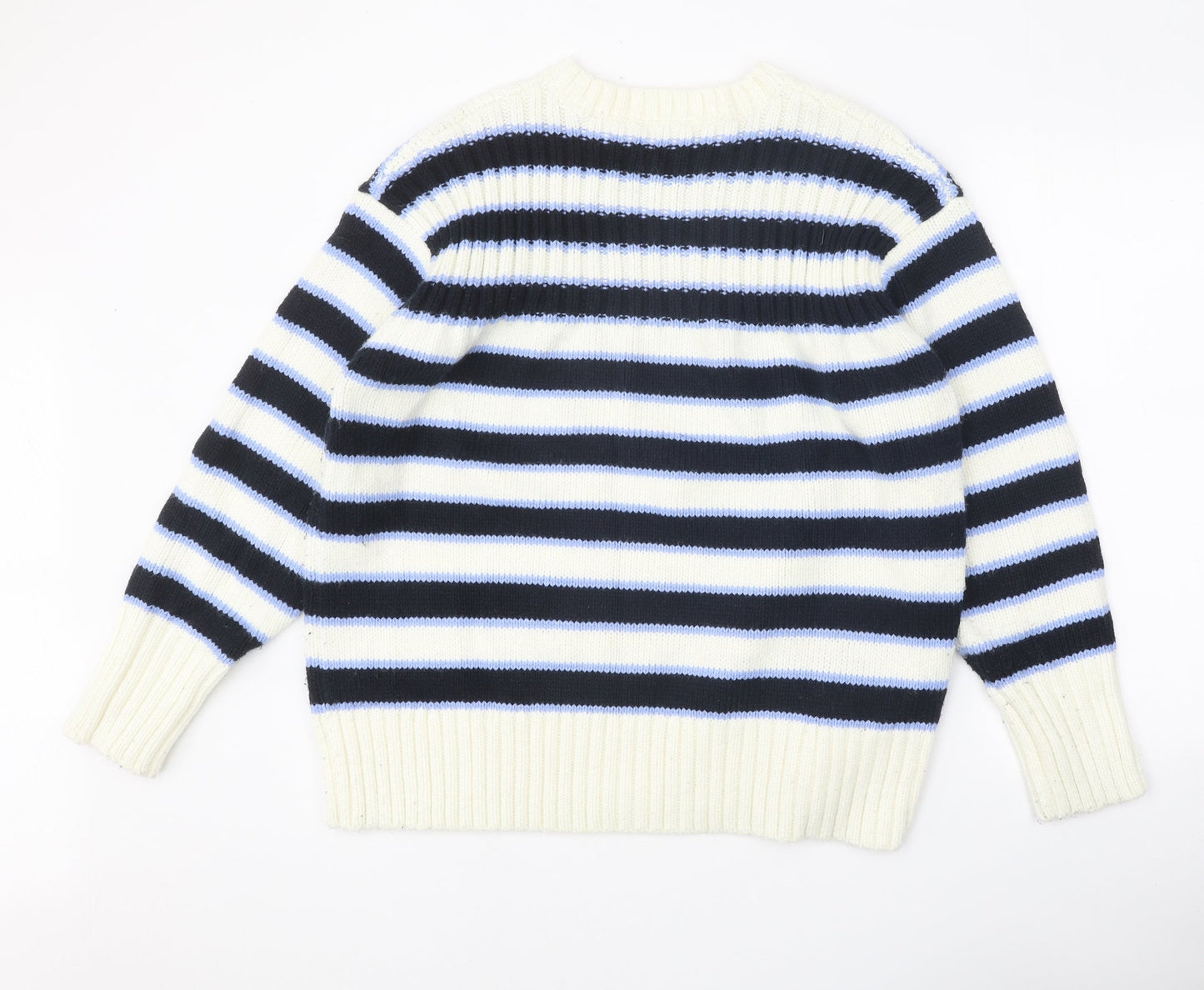 Womens UK Size L Marks and Spencer White Pullover Jumper