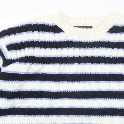 Womens UK Size L Marks and Spencer White Pullover Jumper