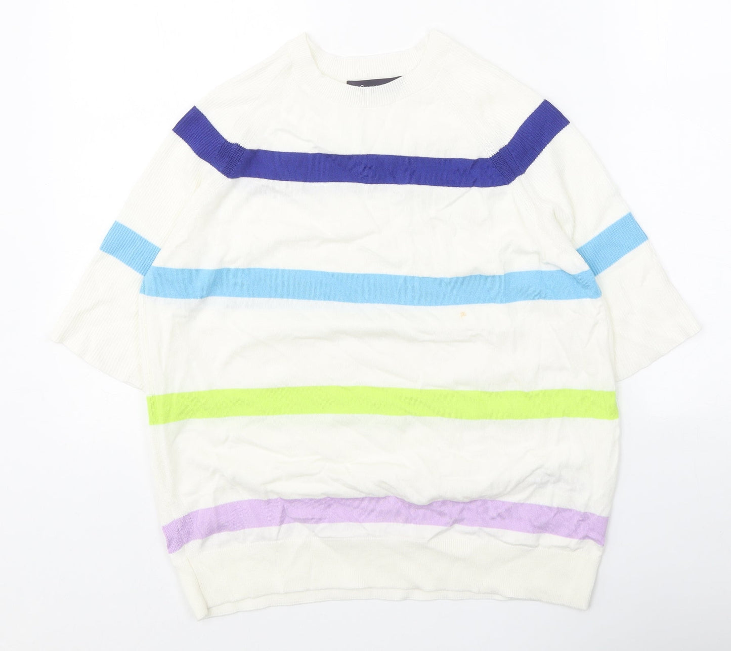 Womens UK Size M Marks and Spencer White Pullover Jumper
