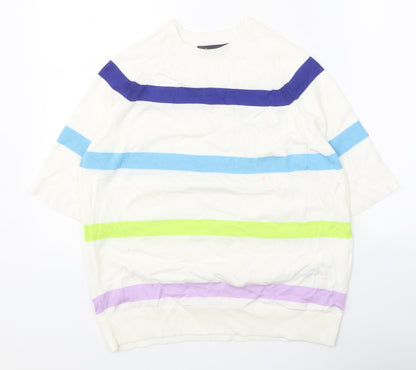Womens UK Size M Marks and Spencer White Pullover Jumper