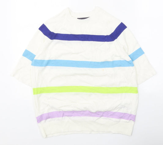 Womens UK Size M Marks and Spencer White Pullover Jumper