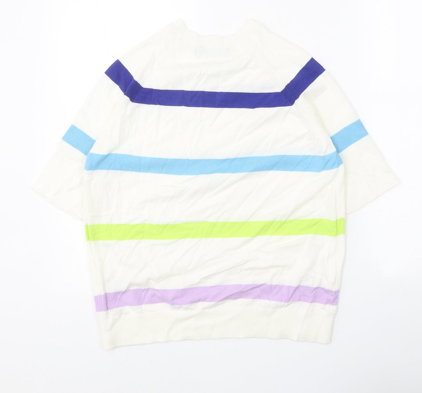 Womens UK Size M Marks and Spencer White Pullover Jumper