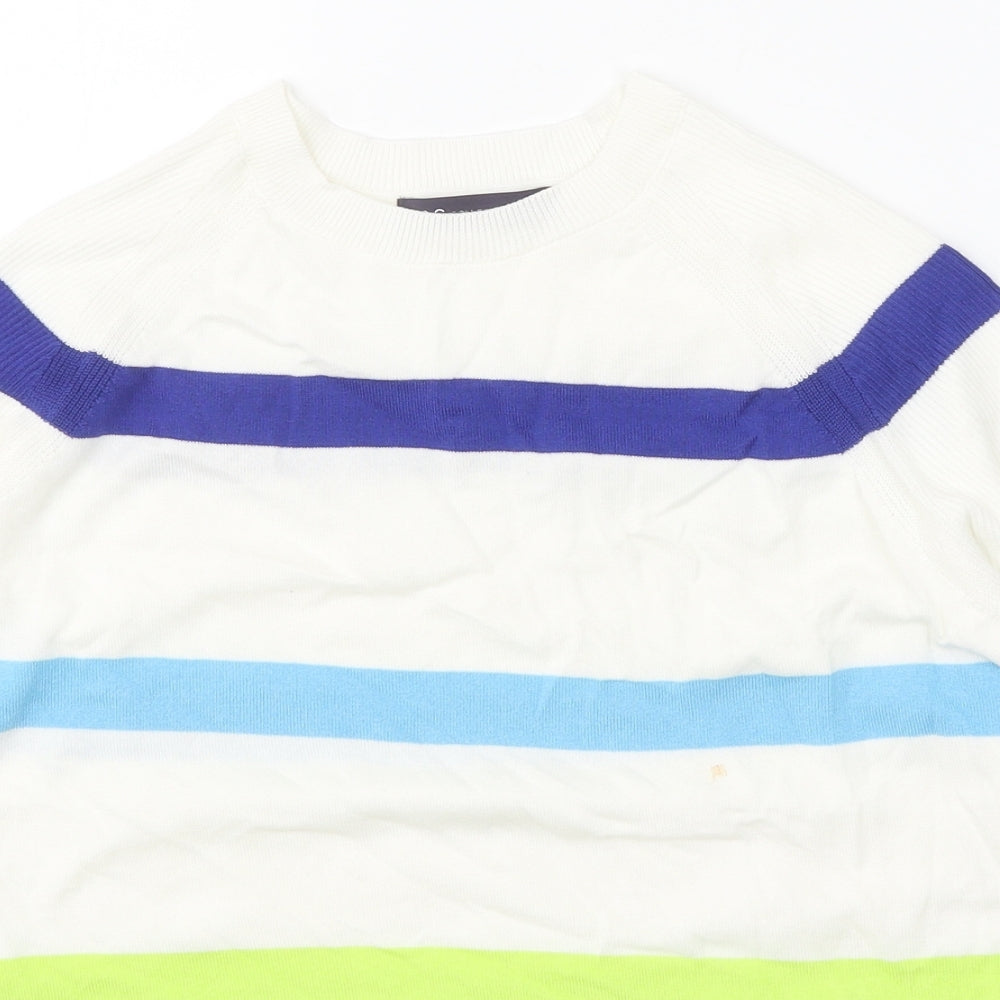 Womens UK Size M Marks and Spencer White Pullover Jumper
