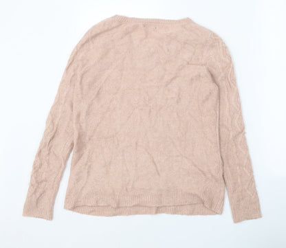 Womens UK Size 12 M&Co Pink Pullover Jumper