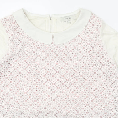 Womens UK Size 14 NEXT White Pullover Jumper
