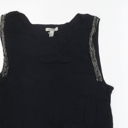 Womens UK Size S Zara Black Basic Tank
