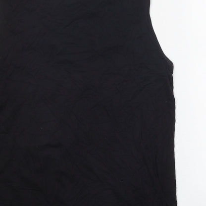 Womens UK Size S Zara Black Basic Tank
