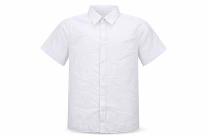 Marks & Spencer Boys White Polyester Basic Button-Up Size 10-11 Years Collared Button