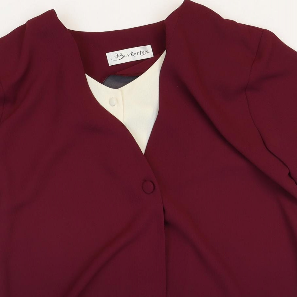 Womens UK Size 16 Berkertex Purple Basic Blouse