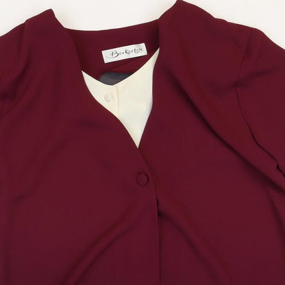 Womens UK Size 16 Berkertex Purple Basic Blouse