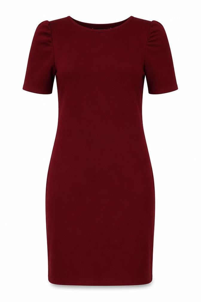 Dorothy Perkins Womens Red Polyester Bodycon Size 12 Boat Neck Button