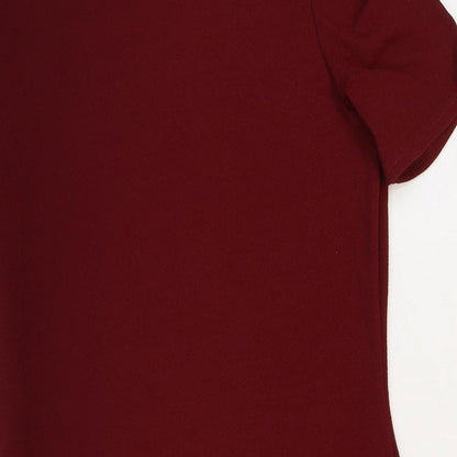 Dorothy Perkins Womens Red Polyester Bodycon Size 12 Boat Neck Button