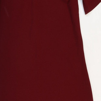 Dorothy Perkins Womens Red Polyester Bodycon Size 12 Boat Neck Button