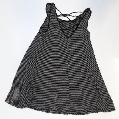 Heart Hips Womens Multicoloured Striped Rayon Trapeze & Swing Size S Scoop Neck Pullover