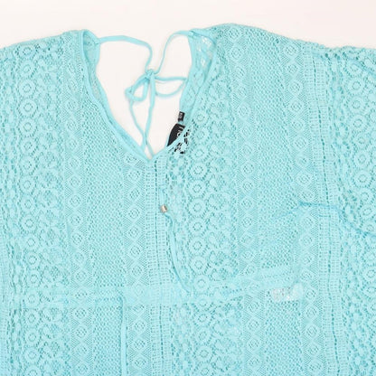 Womens UK Size 12 Beyou Blue Basic Blouse