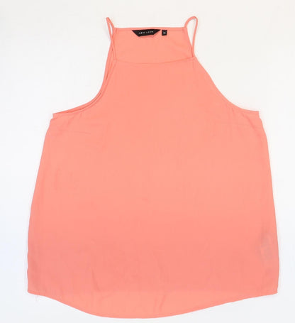 Womens UK Size 10 New Look Pink Basic Tank