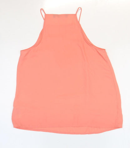Womens UK Size 10 New Look Pink Basic Tank
