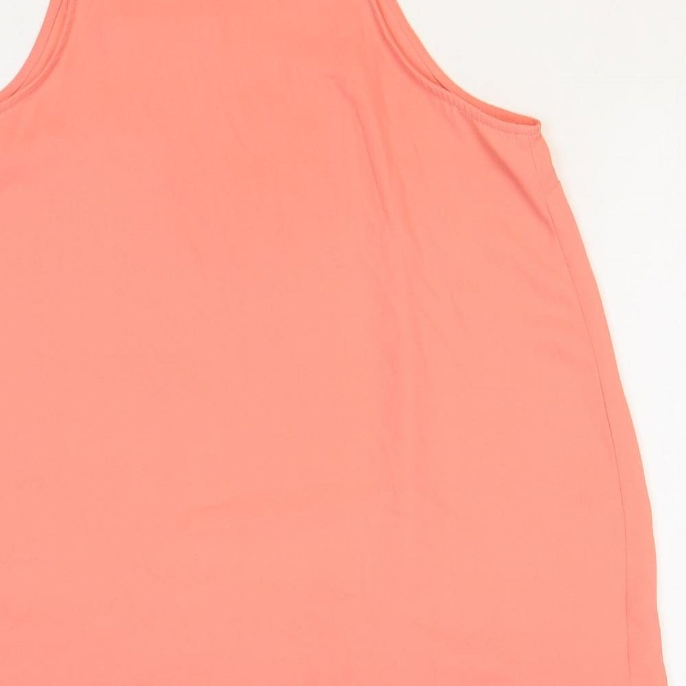 Womens UK Size 10 New Look Pink Basic Tank
