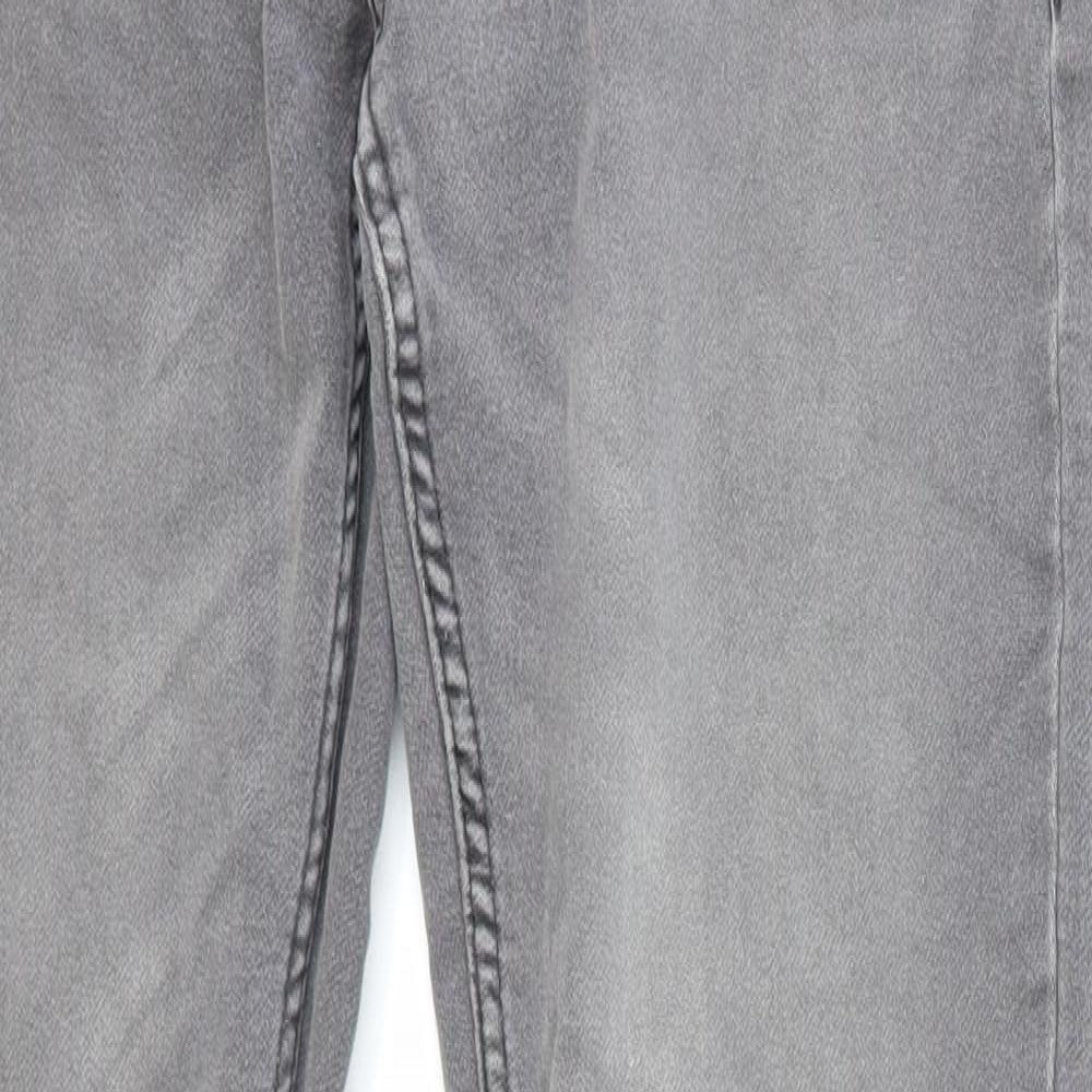 Avenue Womens Grey Polyester Trousers Size 8 Regular Button