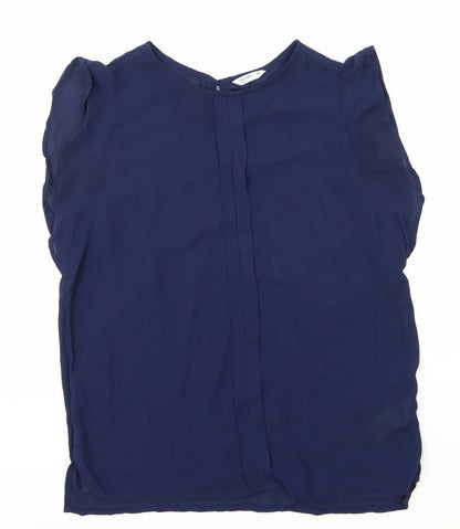 Womens UK Size M CALLIOPE Blue Basic Blouse