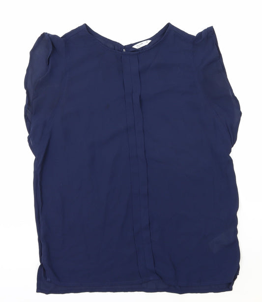 Womens UK Size M CALLIOPE Blue Basic Blouse