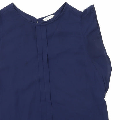 Womens UK Size M CALLIOPE Blue Basic Blouse