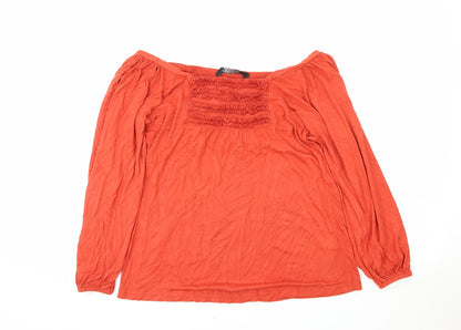 Womens UK Size 12 Joanna Hope Red Basic T-Shirt