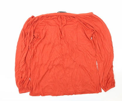 Womens UK Size 12 Joanna Hope Red Basic T-Shirt