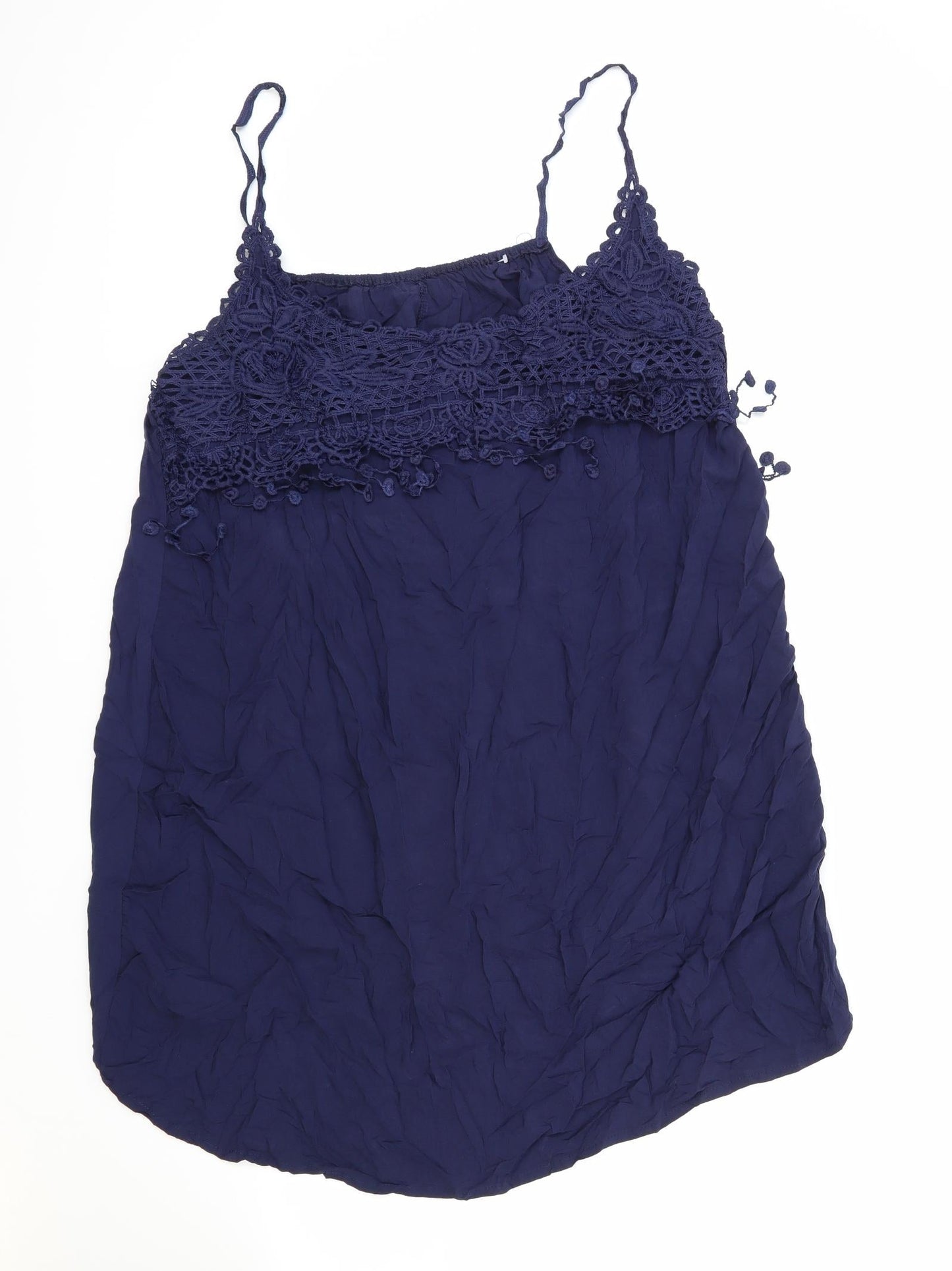 Womens UK Size One Size Preworn Blue Basic Tank