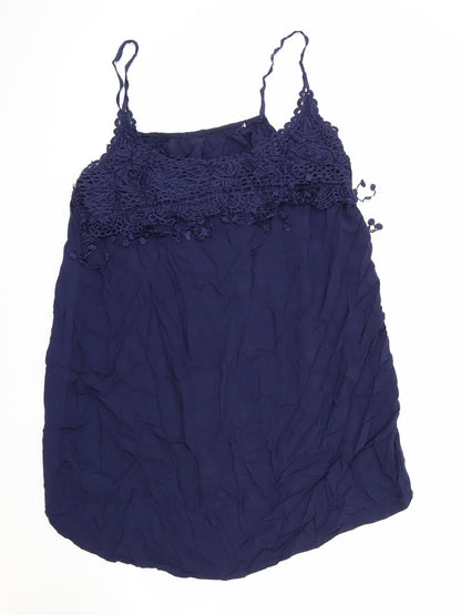 Womens UK Size One Size Preworn Blue Basic Tank