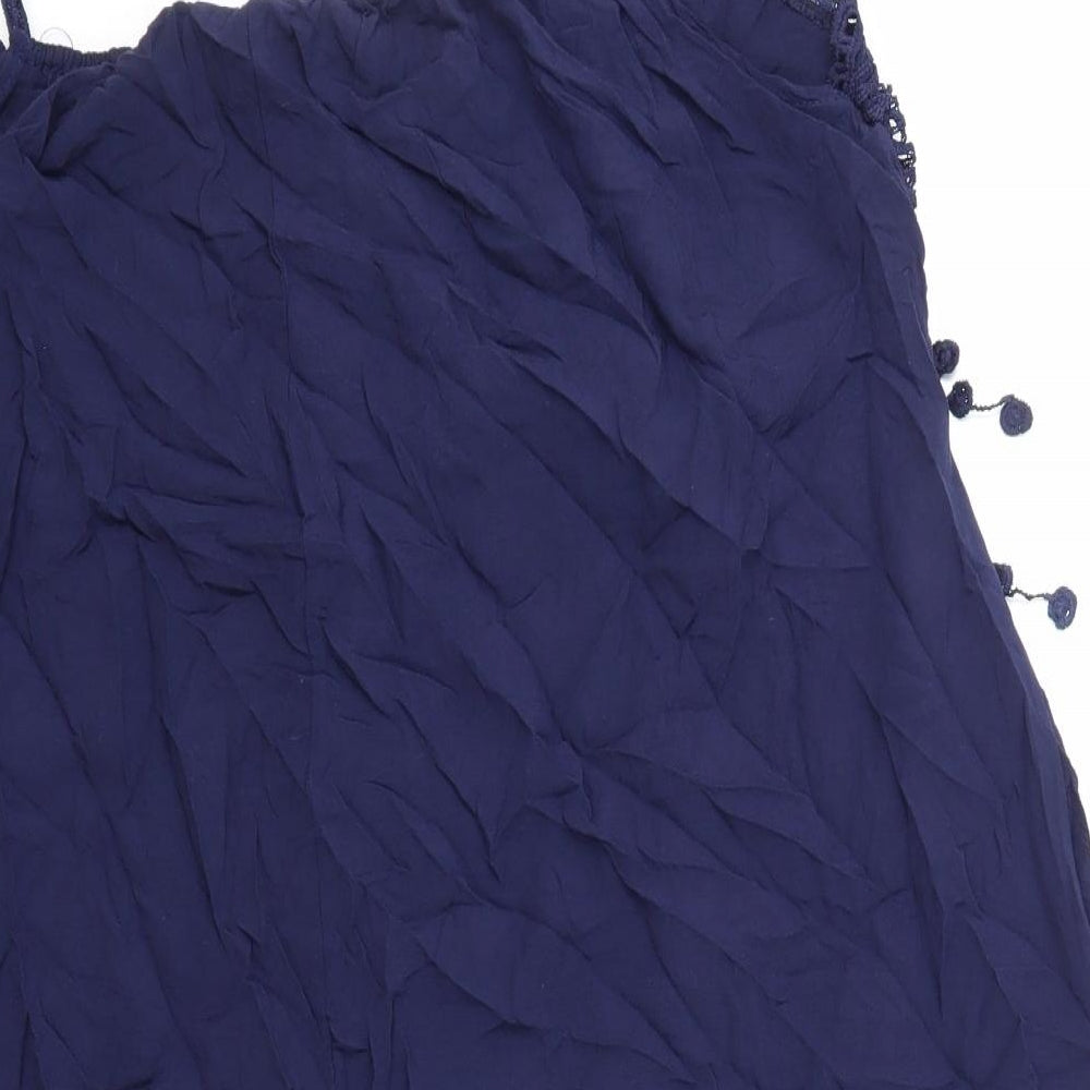 Womens UK Size One Size Preworn Blue Basic Tank