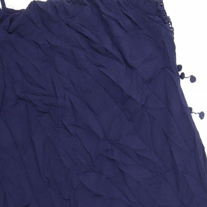 Womens UK Size One Size Preworn Blue Basic Tank