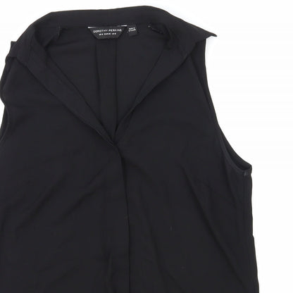 Womens UK Size 12 Dorothy Perkins Black Basic Tank