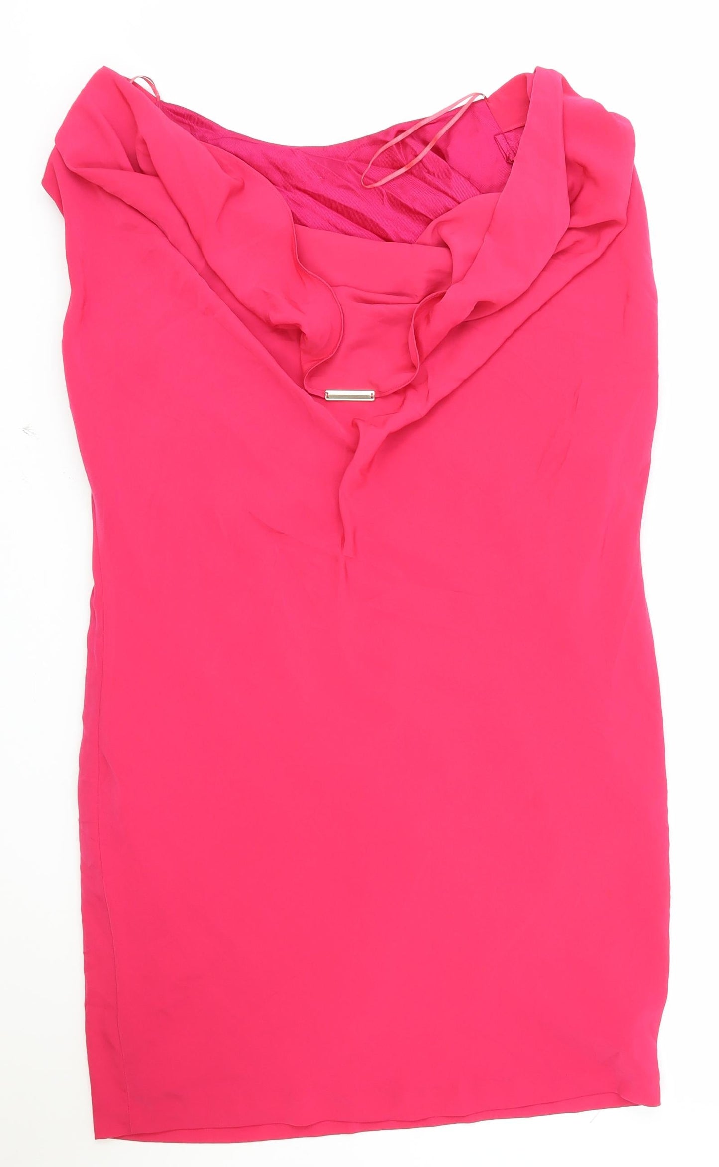 Zara Womens Pink Acetate Shift Size S Boat Neck Pullover